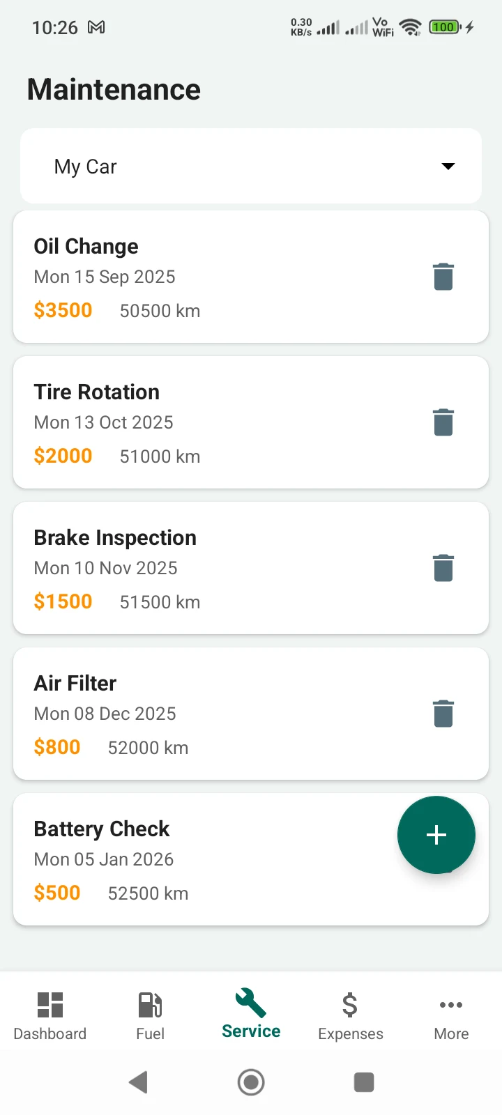 Fuel Log | Mileage Tracker screenshot