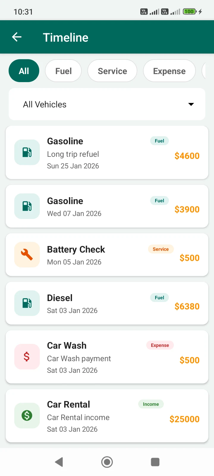 Fuel Log | Mileage Tracker screenshot