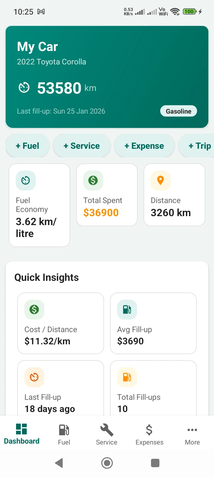Fuel Log | Mileage Tracker screenshot